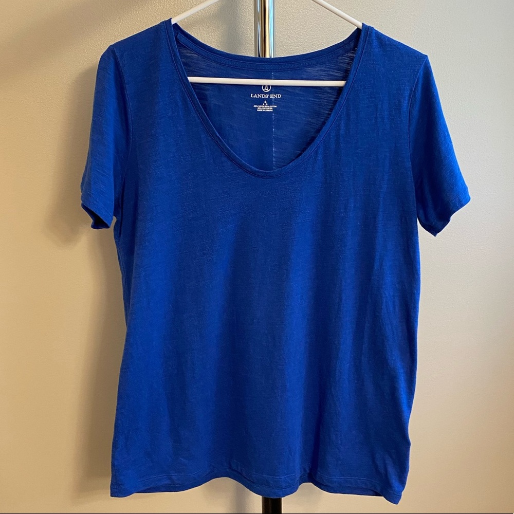 Lands’ End Casual Royal Blue Top